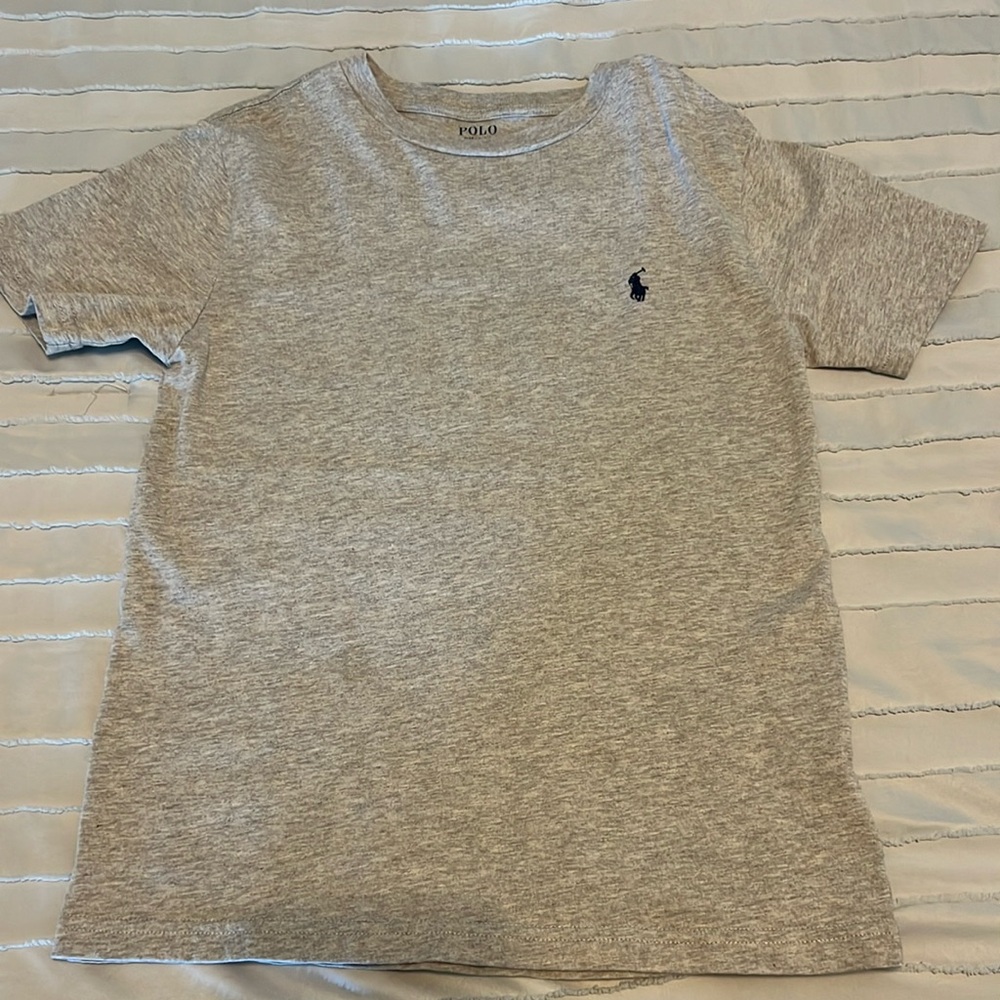 Kids polo Ralph Lauren t shirt Gray size Small